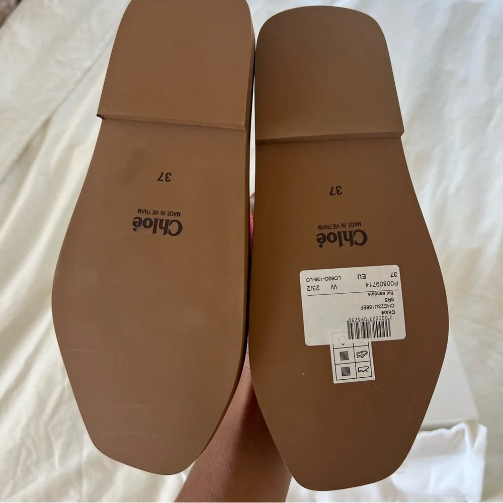Chloe Pink Woody Sandals - Picture 7 of 7
